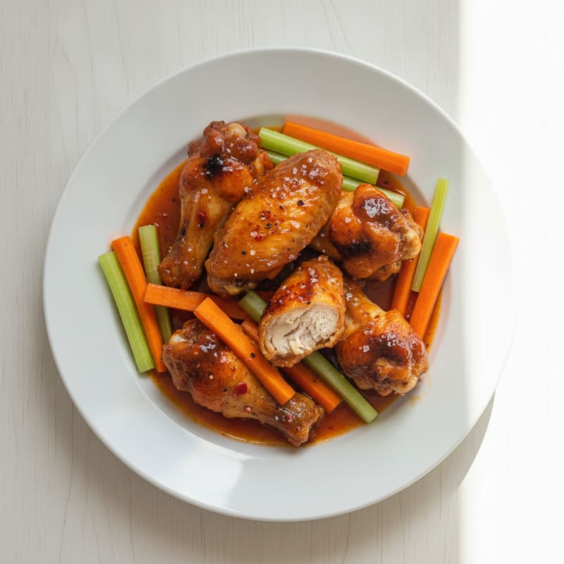 Spicy BBQ Glazed Chicken Wings