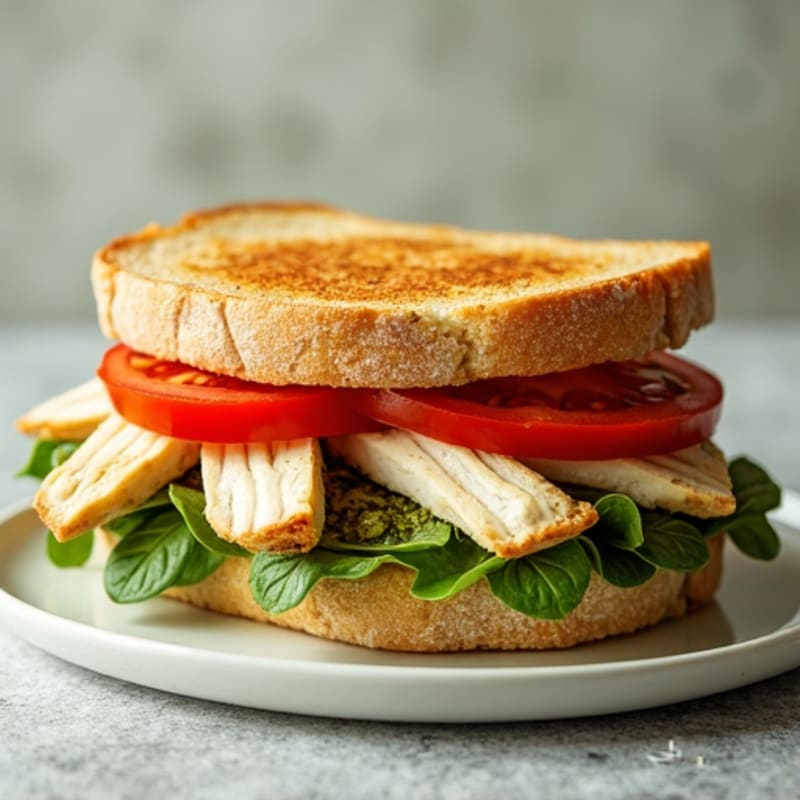 Fresh Pesto Chicken Panini