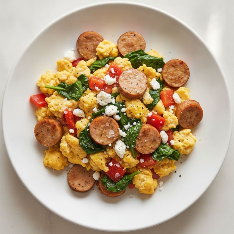 Chicken Sausage and Egg Scramble