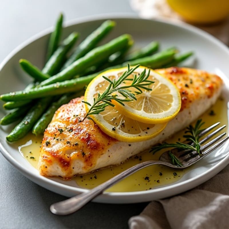 Sheet Pan Lemon-Herb Chicken and Roasted Green Beans