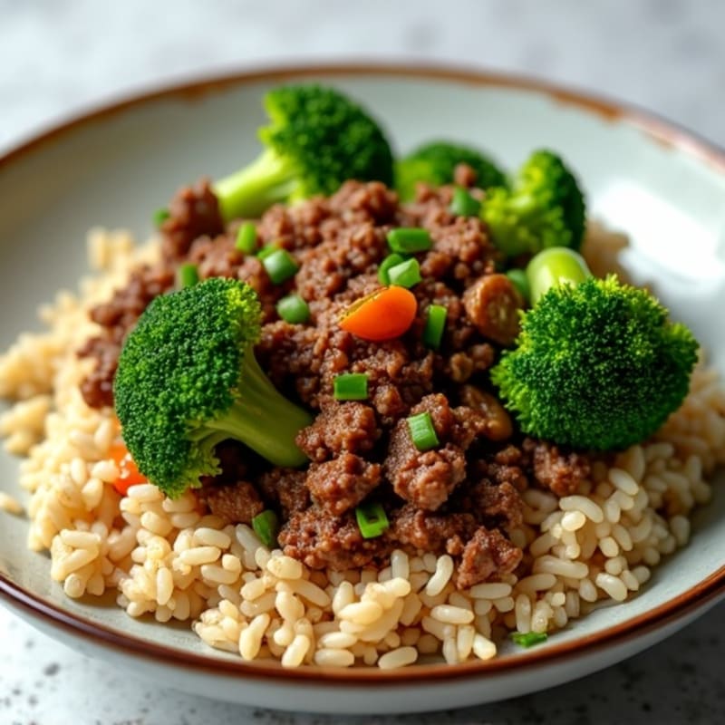 Tender Beef and Crispy Broccoli Rice Bowl