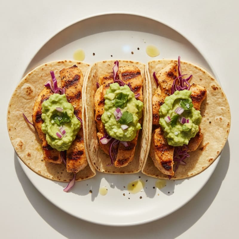 Chipotle Chicken Tacos with Avocado Salsa