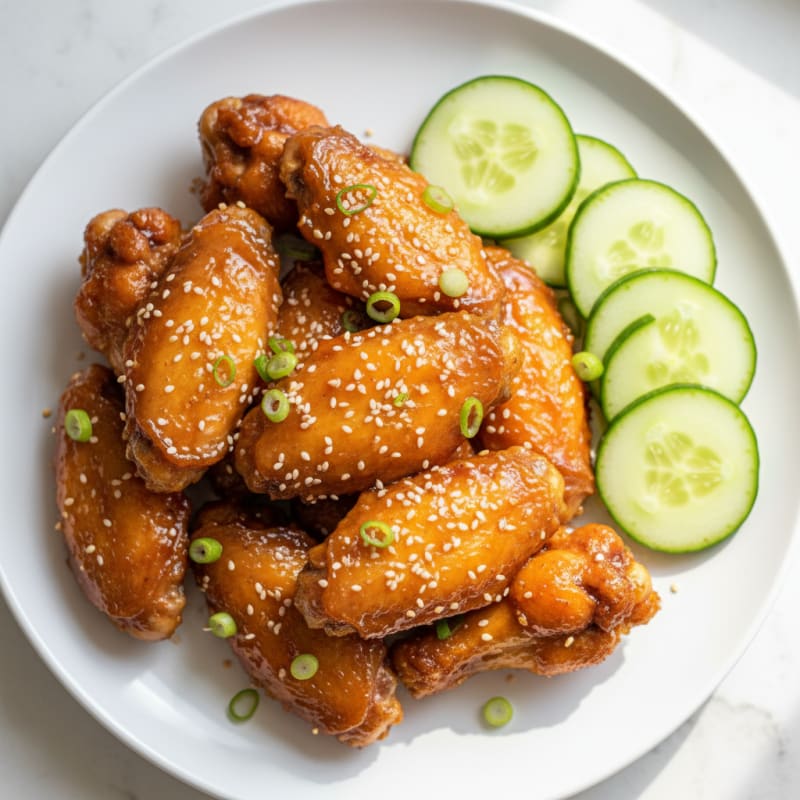 Crispy Honey-Garlic Chicken Wings