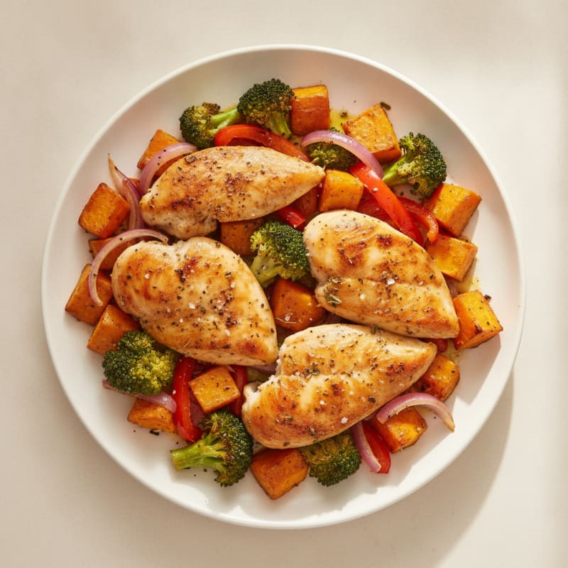 Herb-Roasted Chicken and Sweet Potato Sheet Pan