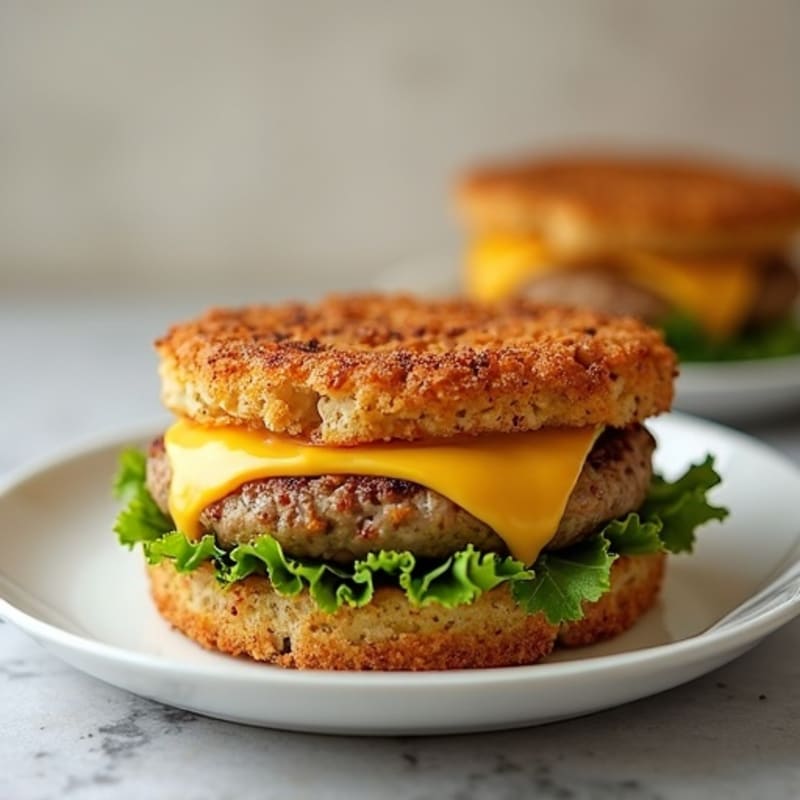Crispy Baked Mozzarella-Stuffed Turkey Burger