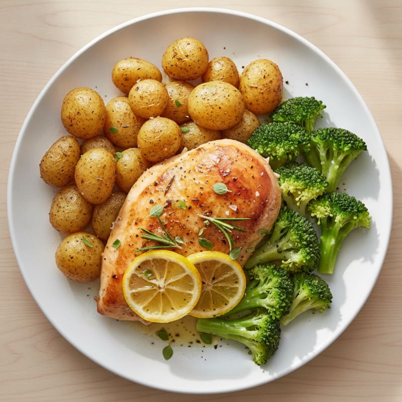 Lemon Herb Roasted Chicken Dinner