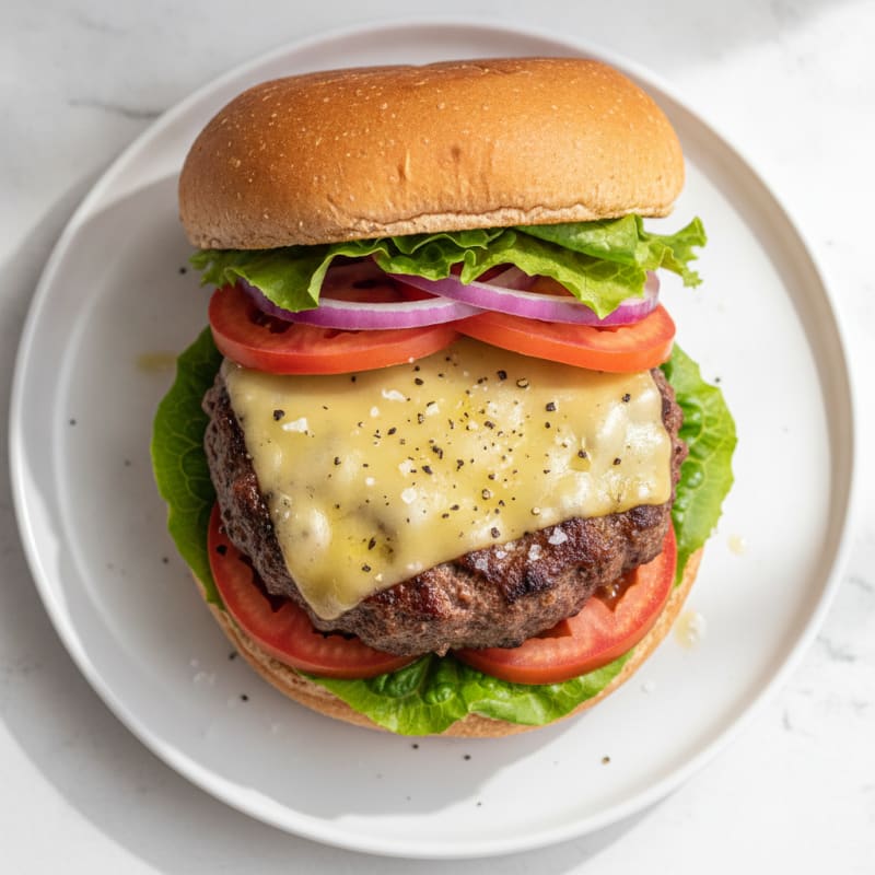 Classic Beef Burger with Cheddar