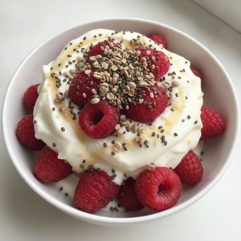 Greek Yogurt Protein Parfait with Mixed Seeds