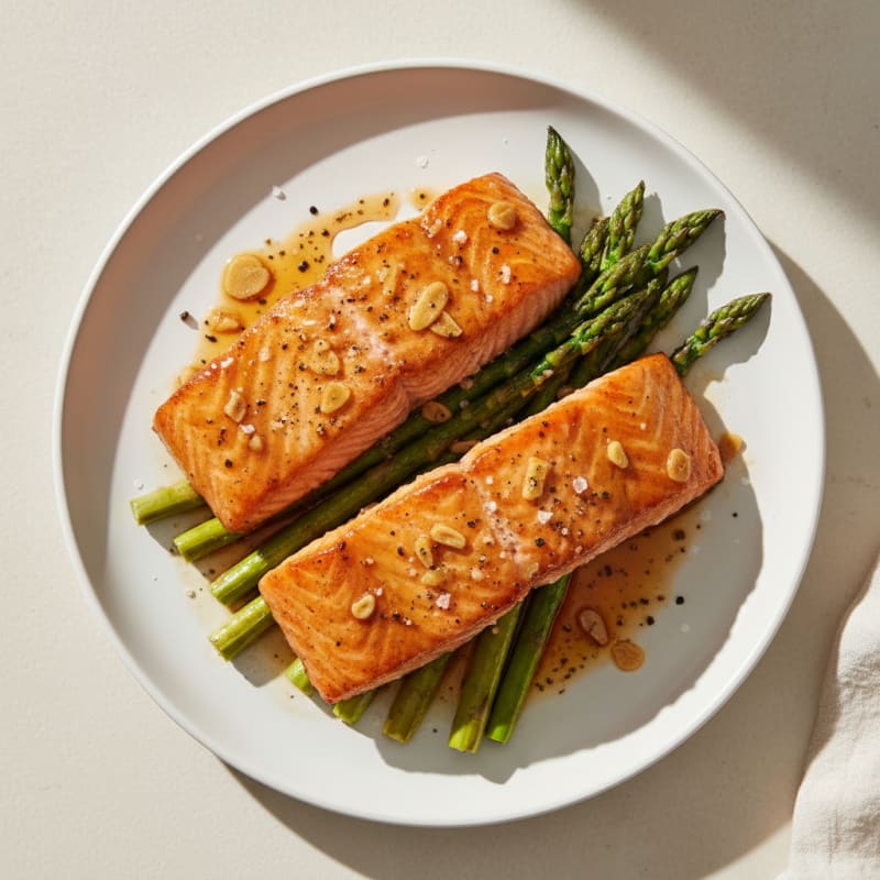 Teriyaki Glazed Salmon with Roasted Asparagus