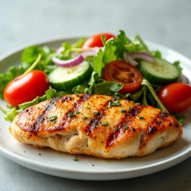 Grilled Chicken Breast with Crisp Garden Salad