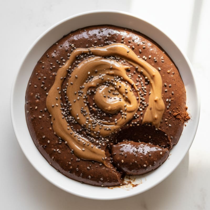 Silky Chocolate Protein Pudding with Chia Seeds