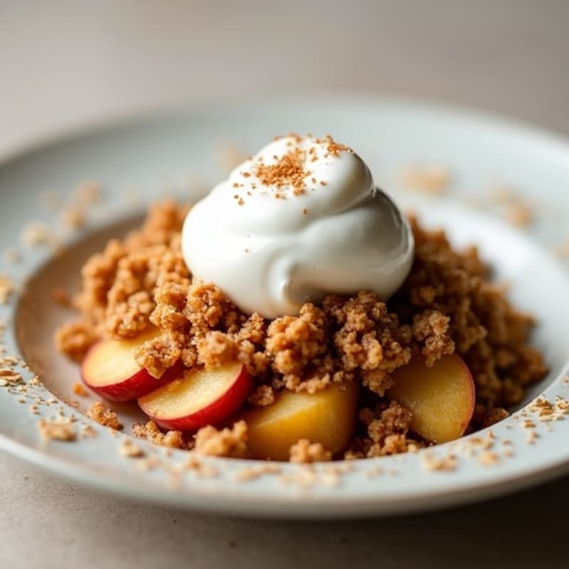 Apple Cinnamon-Spiced Crispy Oat Crumble
