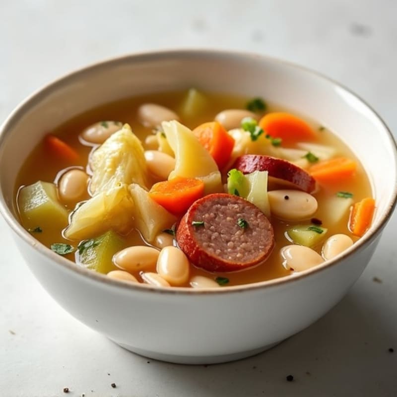 Hearty White Bean and Cabbage Soup