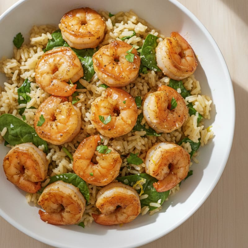 Garlic Butter Shrimp with Lemon Rice