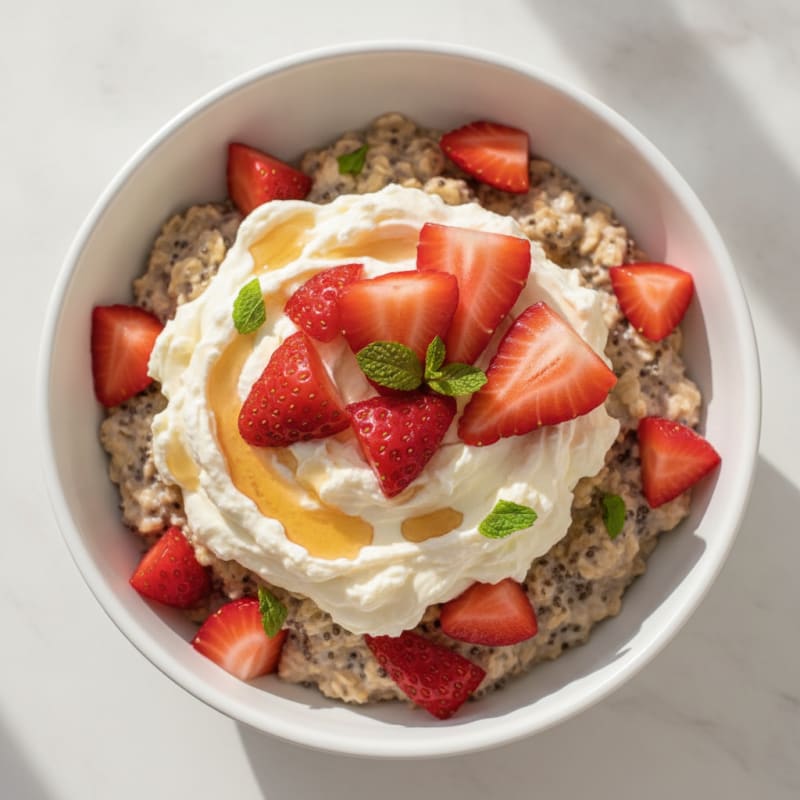 Strawberry Cheesecake Overnight Oats