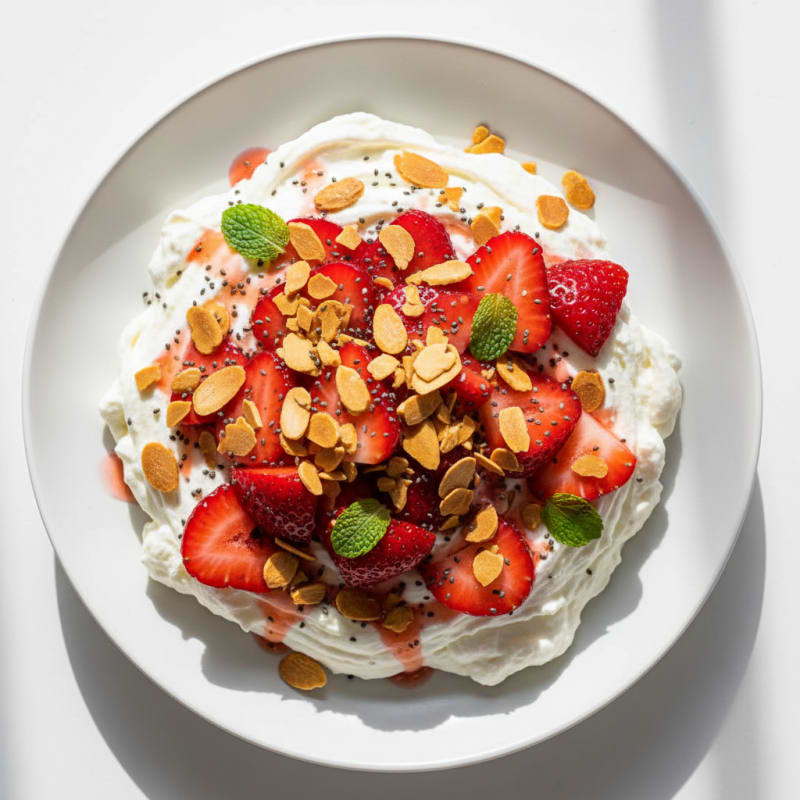 Silky Greek Yogurt Protein Mousse with Fresh Berries
