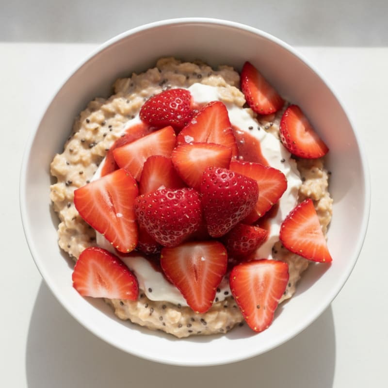 Strawberry Shortcake Overnight Oats