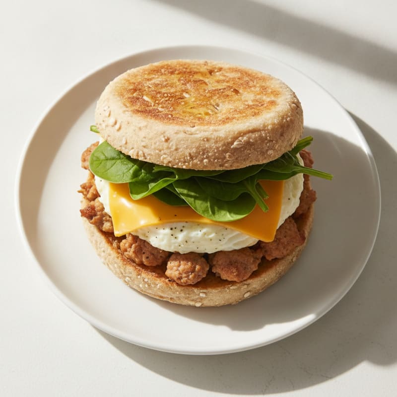 Classic Breakfast Sandwich with Egg and Cheese