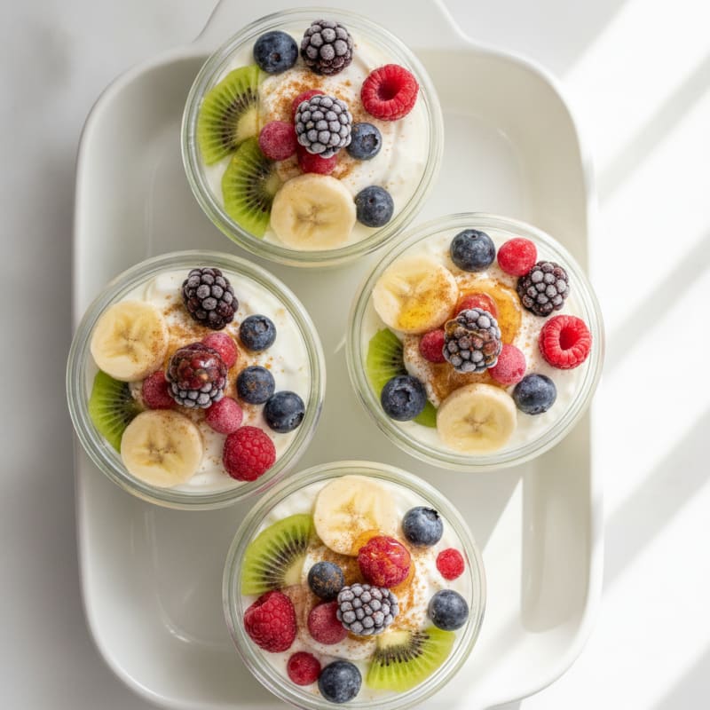 High-Protein Berry and Kiwi Yogurt Parfait