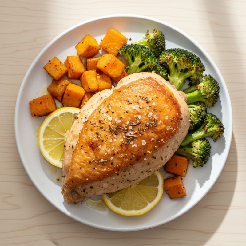 Crispy Lemon-Herb Roasted Chicken