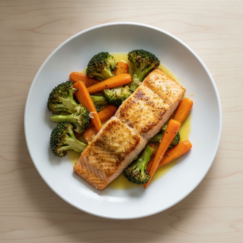 Turmeric-Ginger Salmon with Roasted Vegetables