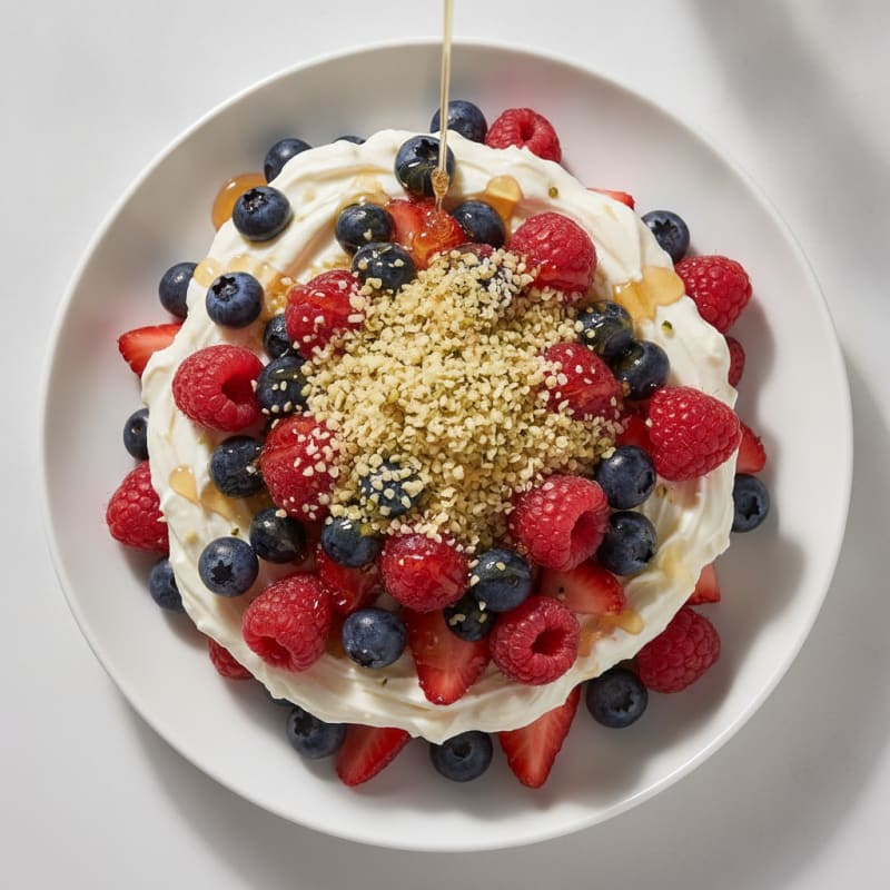 Greek Yogurt Protein Parfait with Mixed Berries