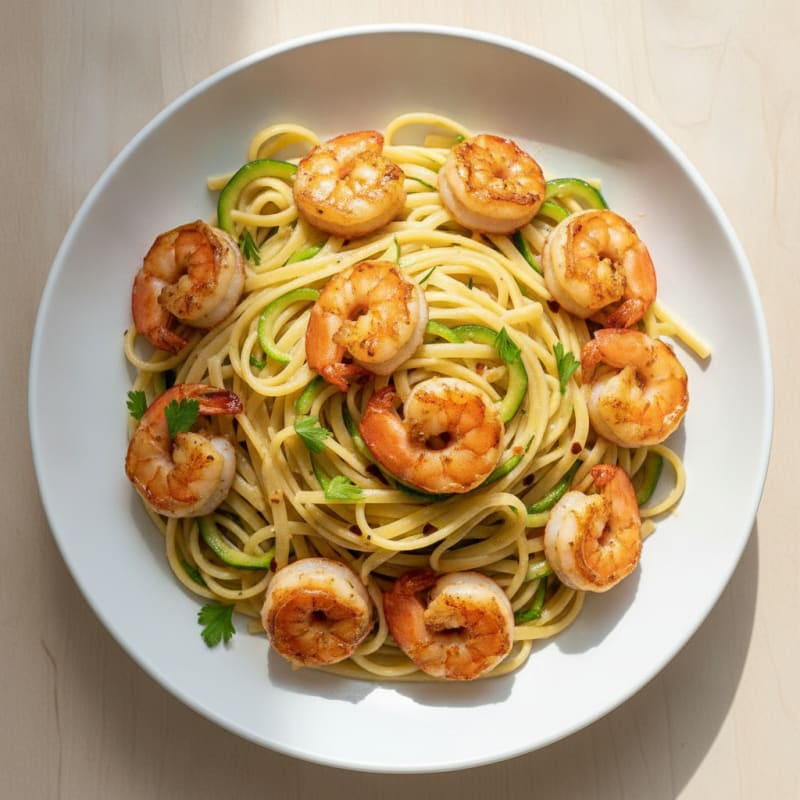 Garlic Butter Prawn Scampi with Linguine