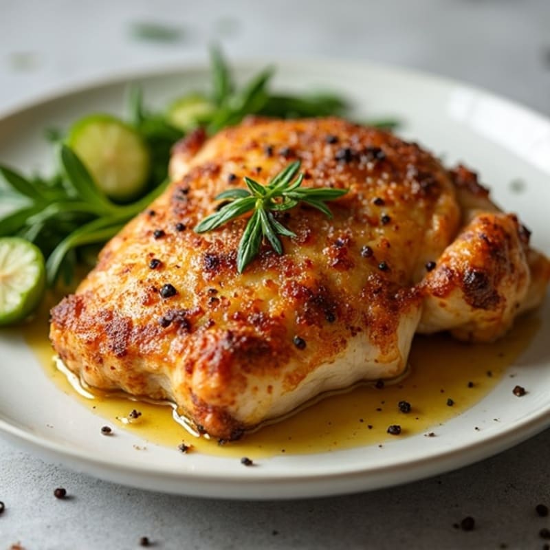 Crispy Herb-Roasted Chicken Thighs with Garlic