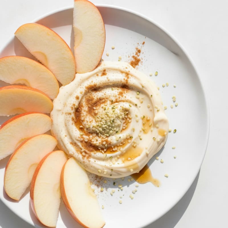 Apple Slices with Protein Almond Butter Dip