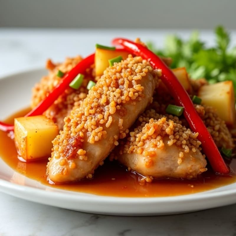Crispy Baked Sweet and Sour Chicken