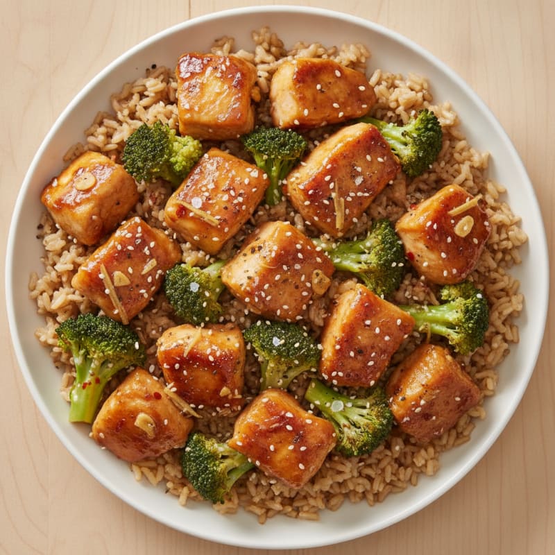 Clean-Eating General Tso's Chicken with Broccoli