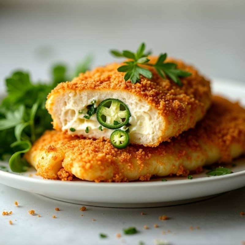 Crispy Baked Jalapeño Popper Stuffed Chicken Breast