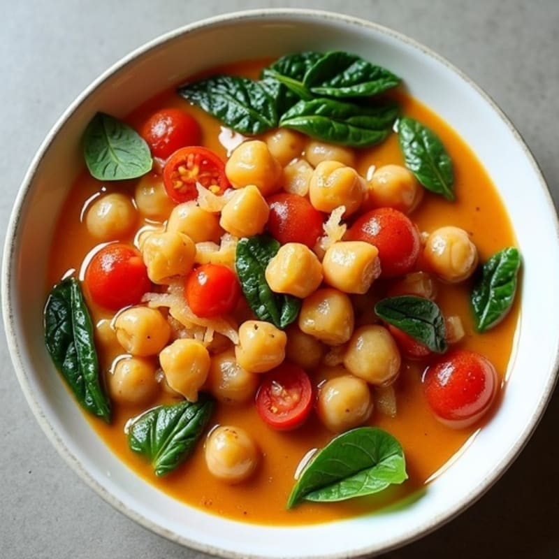 Creamy Spiced Chickpea and Tomato Stew