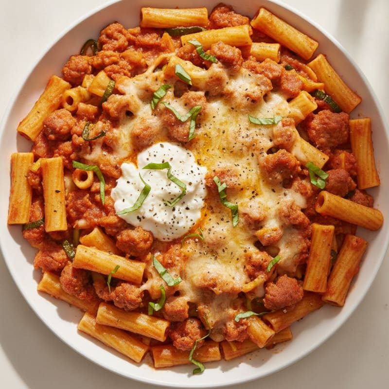 Baked Ziti with Ricotta and Sausage