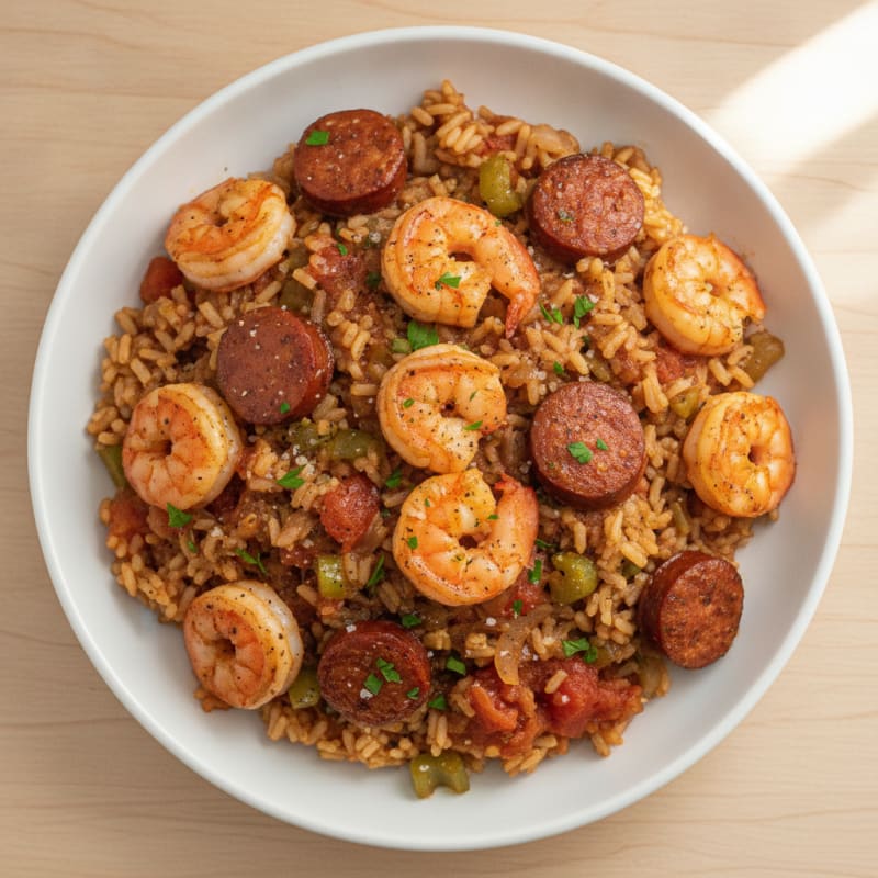 Creole Shrimp and Sausage Jambalaya