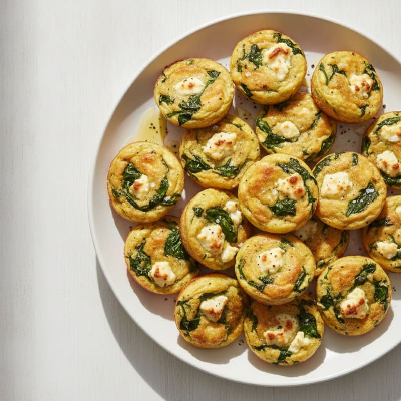 Baked Egg Bites with Spinach and Feta