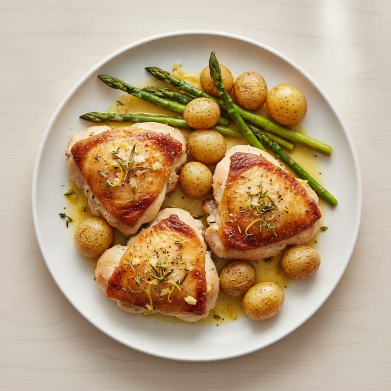 Lemon-Herb Roasted Chicken Thighs