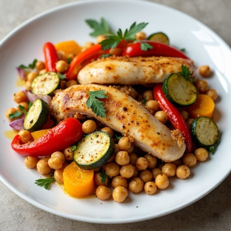 Basic Sheet Pan Chicken and Roasted Vegetables