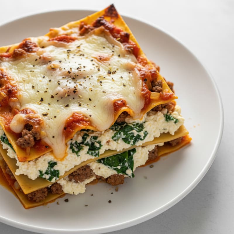 Creamy Baked Beef Lasagna with Ricotta