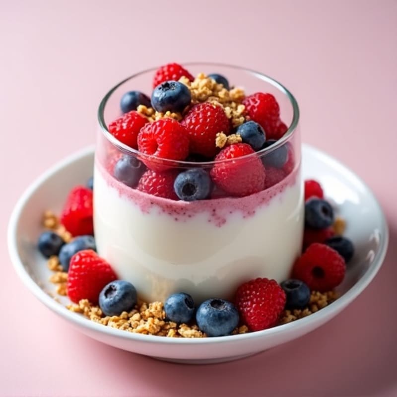 Greek Yogurt Protein Parfait with Mixed Berries