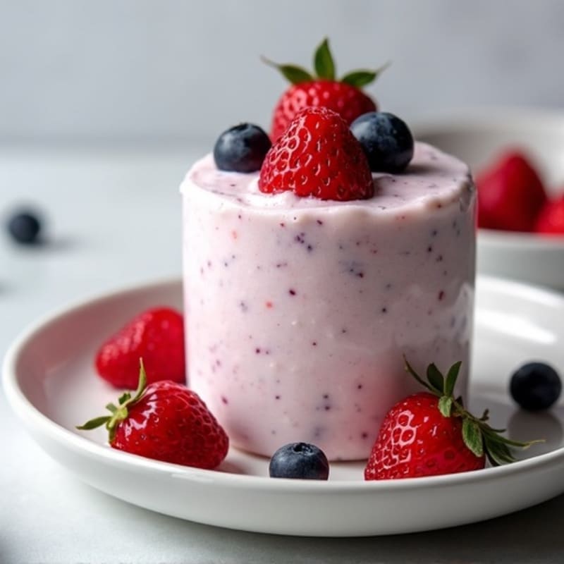 Greek Yogurt Protein Mousse with Mixed Berries