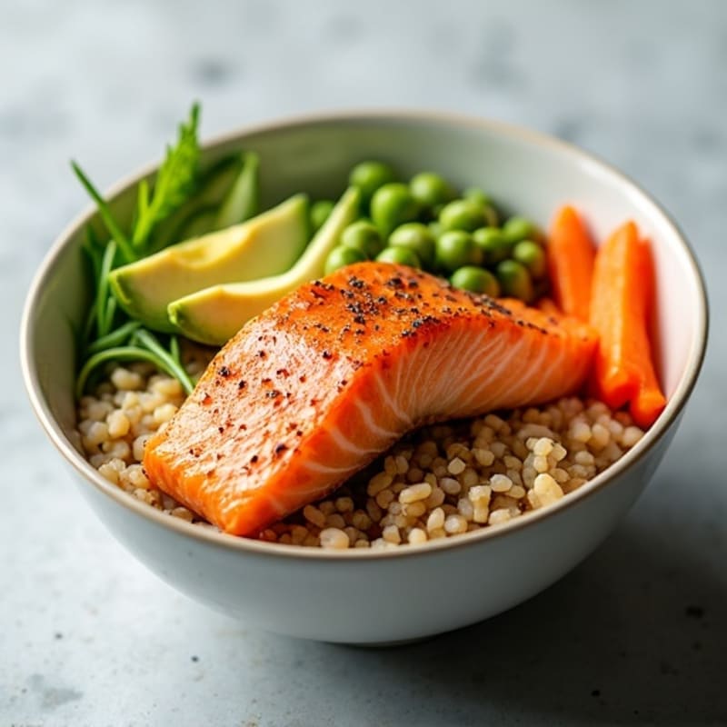Salmon Sushi Bowl with Fresh Veggies