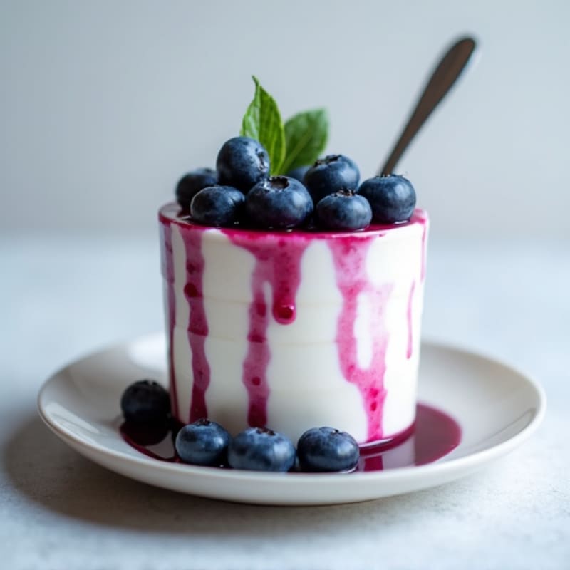 Greek Yogurt with Whey Protein and Blueberries