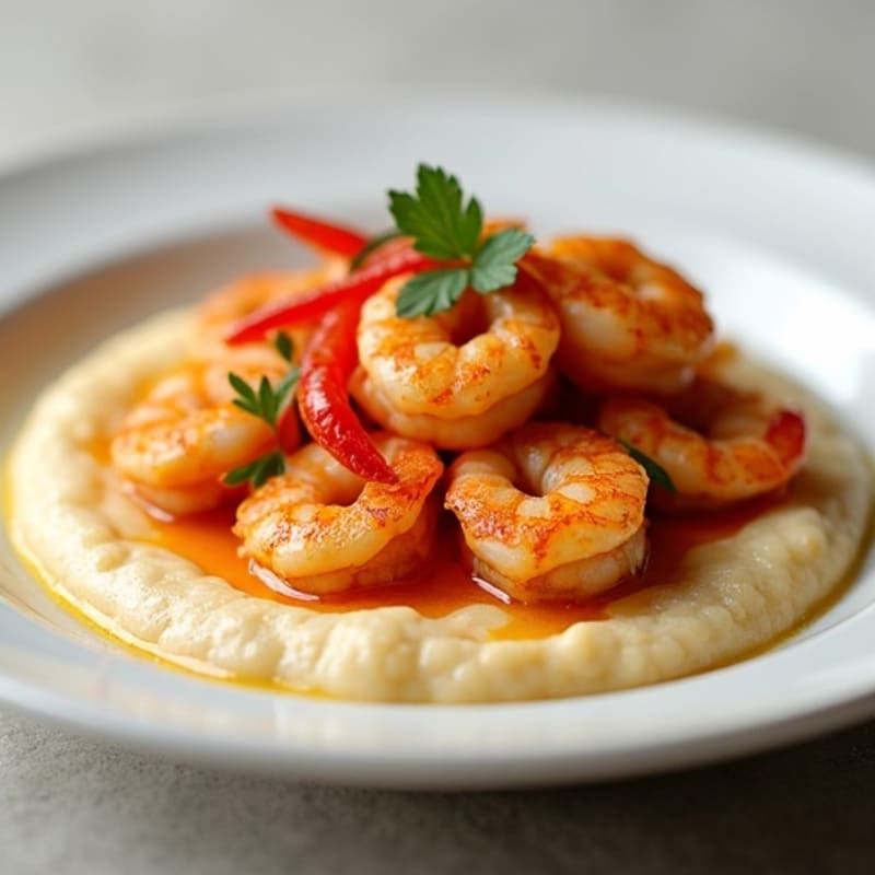 Healthy Cajun Shrimp with Creamy Grits