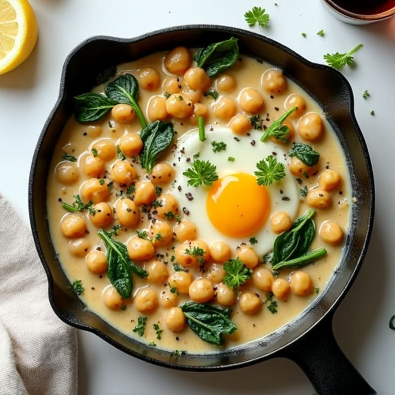 Creamy Garlic Butter Bean Skillet with Fresh Herbs