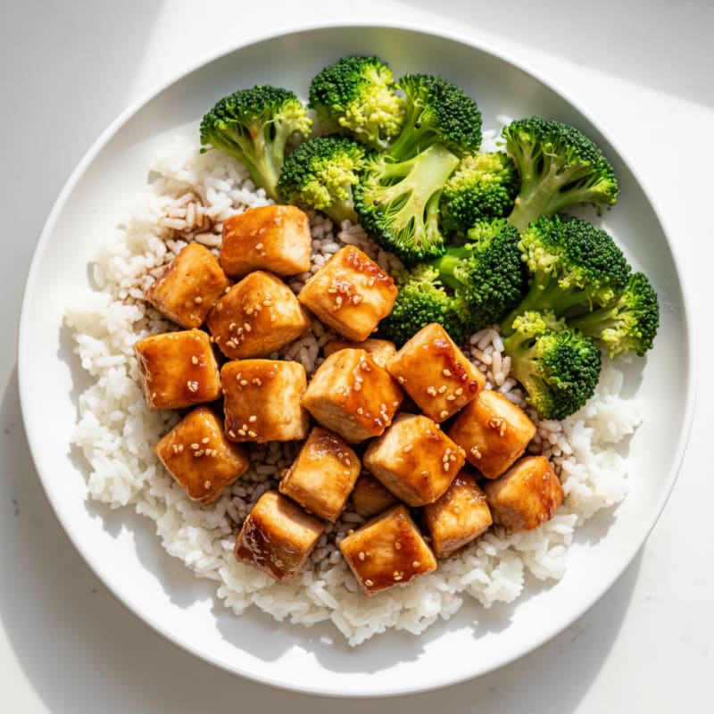 Crispy Teriyaki Chicken and Broccoli