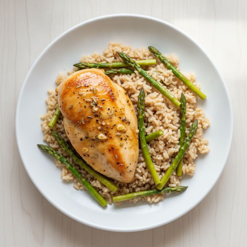 Lemon-Herb Roasted Chicken with Rice