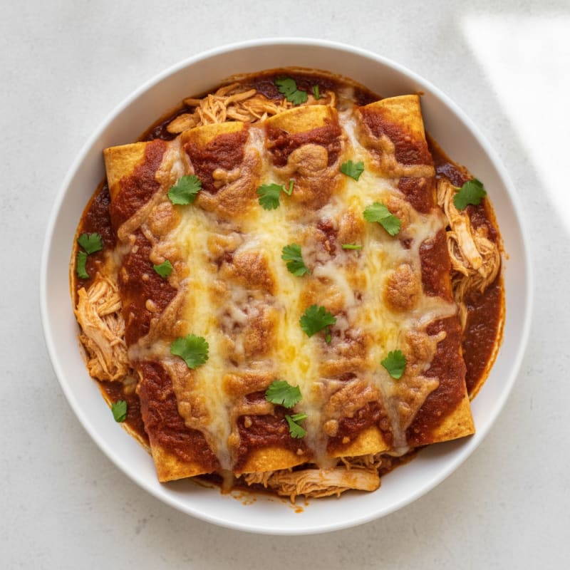 Chicken Enchiladas with Ancho Chili Sauce