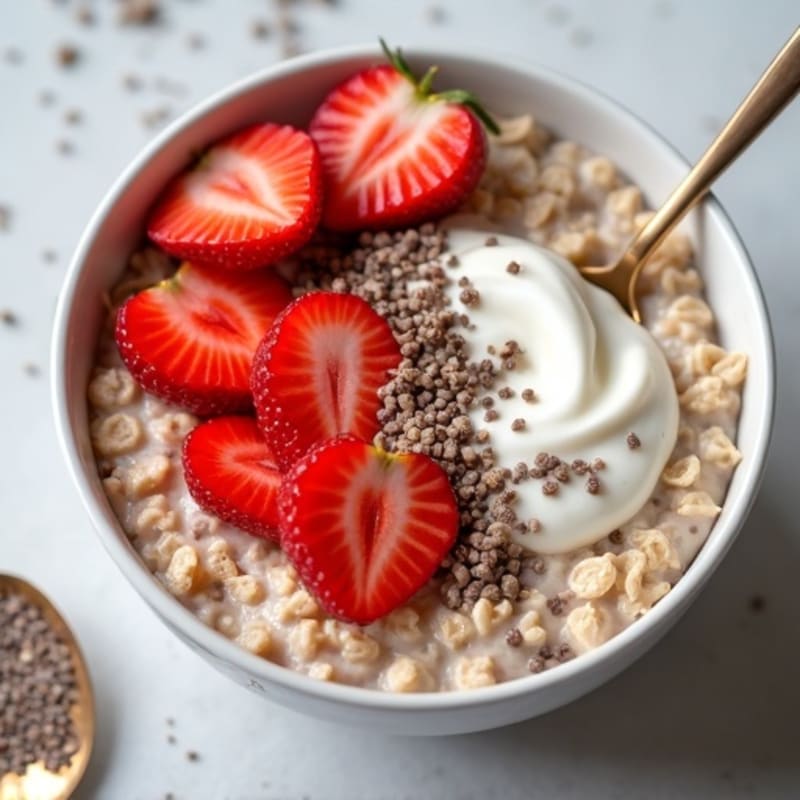 Creamy Fresh Strawberry Overnight Oats