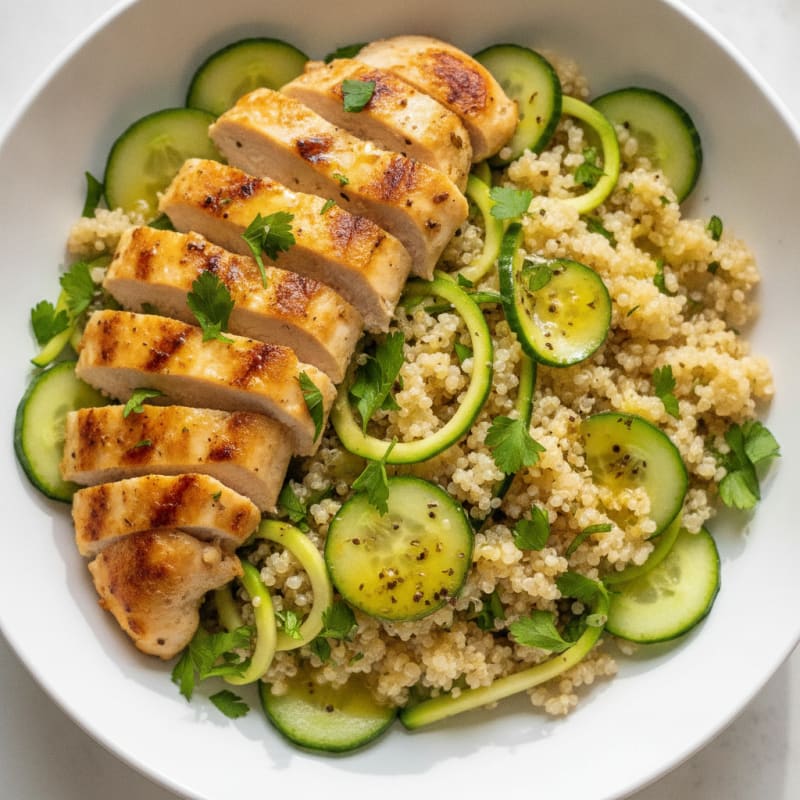 Lemon Herb Chicken and Quinoa Bowl